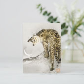 Roaring Tiger von Ohara Koson, Japanischer Tiger M Postkarte (Stehend Vorderseite)