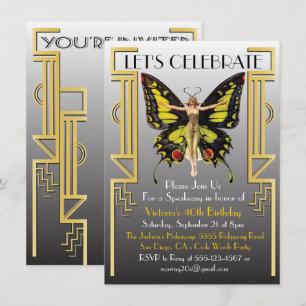 Roaring-Twenties-Art-Deco-Flapper-Party-Einladung Einladung
