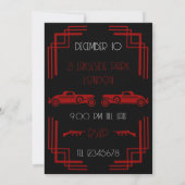 Roaring Twenties Art Deco Geburtstag Einladung (Rückseite)