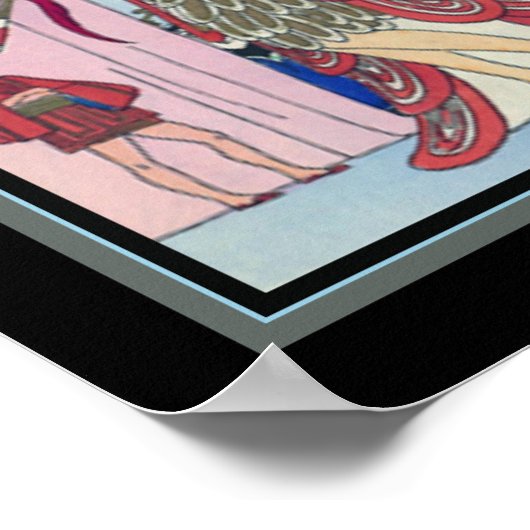 Roaring Twenties Art Deco Mode Poster (Ecke)