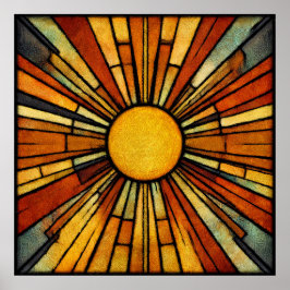 Roaring Twenties Art Deco Sunburst  Poster