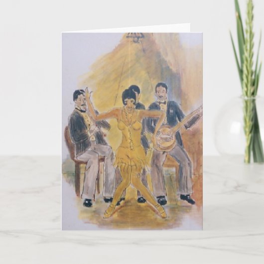 Roaring Twenties Einladungskarte Sarr Pen & Tinte (Vorderseite)