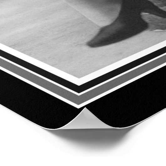 Roaring Twenties Flapper B&W Poster (Ecke)