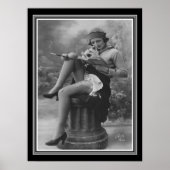 Roaring Twenties Flapper B&W Poster (Vorne)