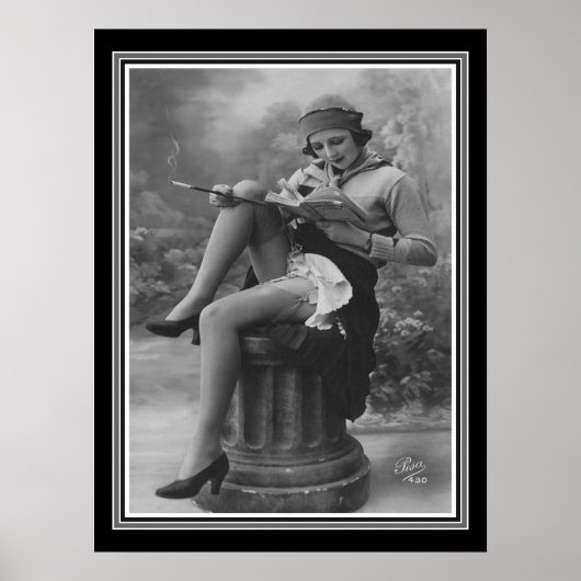 Roaring Twenties Flapper B&W Poster (Vorne)