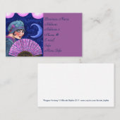 Roaring Twenties Flapper Girl Fan Moon Stars Visitenkarte (Vorne/Hinten)