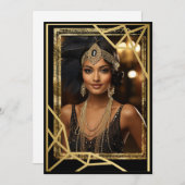 Roaring Twenties Flapper Note Card Dankeskarte (Vorne/Hinten)