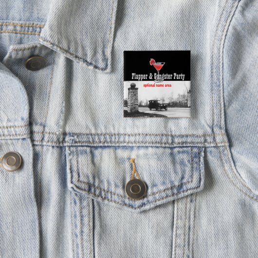 Roaring Twenties Flapper und Gangster Button (Beispiel)