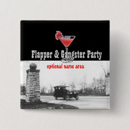 Roaring Twenties Flapper und Gangster Button