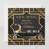 Roaring Twenties Gatsby Style Brautparty Einladung (Vorderseite)