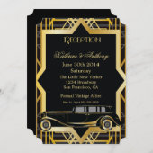 Roaring Twenties Gatsby Style Empfang Einladung (Vorne/Hinten)