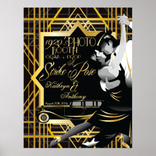 Roaring Twenties Gatsby Style Foto Booth Poster