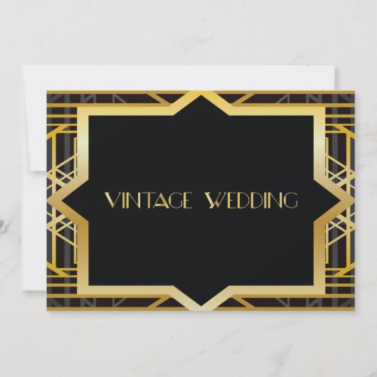 Roaring Twenties Gatsby Style Save the Date (Rückseite)