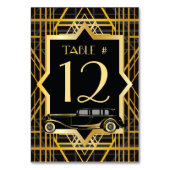 Roaring Twenties Gatsby Style Tischnummer (Vorderseite)
