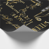 Roaring Twenties Gatsby Style Wedding Gift Wrap Geschenkpapier (Ecke)