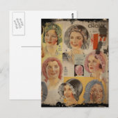 Roaring Twenties Hat-Werbung Postkarte (Vorne/Hinten)