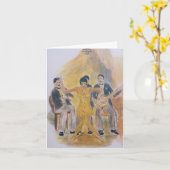 Roaring Twenties Note Card Design Karte (Gelbe Blume)