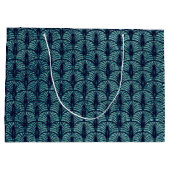 Roaring Twenties Revival Art Déco Blau Große Geschenktüte (Rückseite)