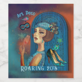 Roaring Twenties Revival Art Deco Weinetikett (Einzelnes Label)