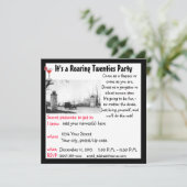 Roaring Twenties Speakeasy Theme Party Einladung (Stehend Vorderseite)