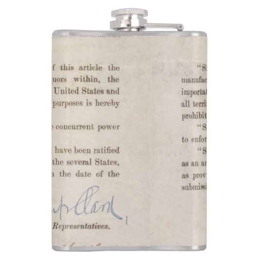 Roaring Twenties Speakeasy Verbot Flachmann (Rückseite)