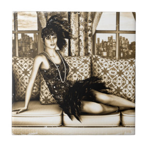 Roaring Twenties Vintag Retro 20. 30. Jahre Fliese