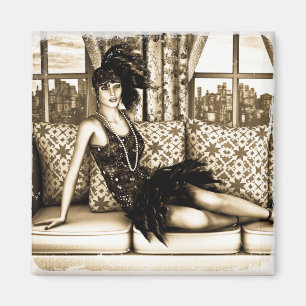 Roaring Twenties Vintag Retro 20. 30. Jahre Magnet