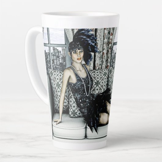 Roaring Twenties Vintag Retro 20. 30. Jahre Milchtasse (Linke Ecke)