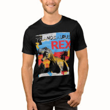Roaring Tyrannosaurus Rex Retro Pop Art T - Shirt