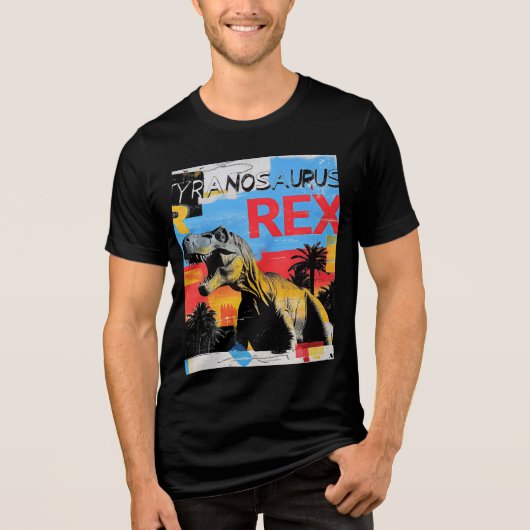 Roaring Tyrannosaurus Rex Retro Pop Art T - Shirt (Vorderseite)