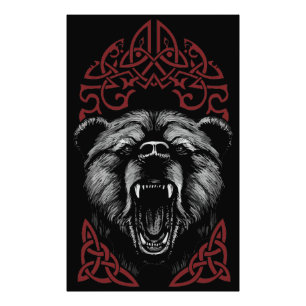 Roaring Viking Bear Fotodruck