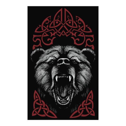 Roaring Viking Bear Fotodruck (Vorne)