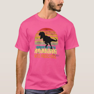 Roaring Vorschool Dinosaurier zurück zur Schule er T-Shirt