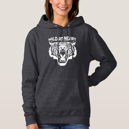Roaring White Tiger | Wild im Herzen Hoodie (Vorderseite)