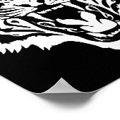 Roaring White Tiger | Wild im Herzen Poster (Ecke)