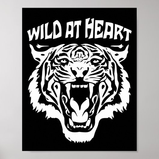 Roaring White Tiger | Wild im Herzen Poster (Vorne)