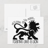 Roaring wie ein Löwe Postkarte (Vorne/Hinten)