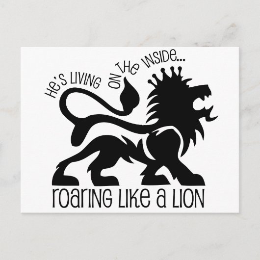 Roaring wie ein Löwe Postkarte (Vorderseite)