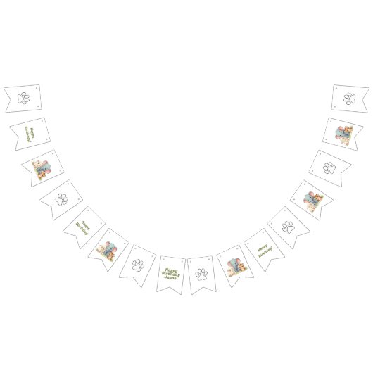 Roaring Zoo Birthday Jagdfahnen Wimpelkette (Alle)