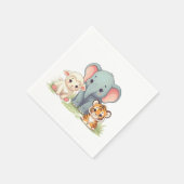 Roaring Zoo Birthday Serviette (Ecke)