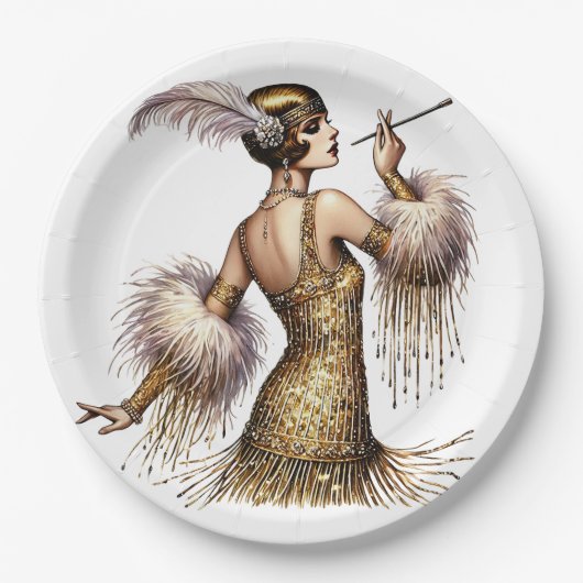 Roaring Zwanzig Pappteller (Vorderseite)