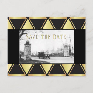 Roaring Zwanzig Save the Date Ankündigungspostkarte