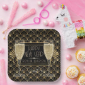 Roaring Zwanziger Neujahrssekt Pappteller (Party)