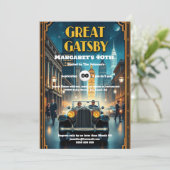 Roaring Zwanziger Retro-Dodge-Auto der 1920er Jahr Einladung (Stehend Vorderseite)