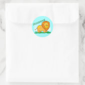 Roarr! Löwenkleber Runder Aufkleber (Tasche)