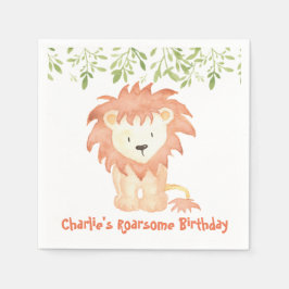 Roarsome Birthday Napkins Serviette