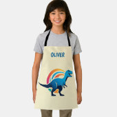 Roarsome Blue T-rex Personalisiert Schürze (Insitu)