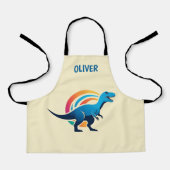 Roarsome Blue T-rex Personalisiert Schürze (Vorderseite)