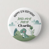 Roarsome Dino Birthday  Button (Vorderseite)