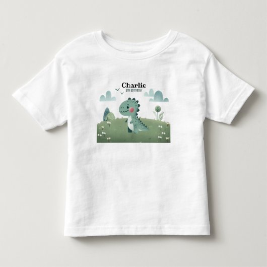 Roarsome Dino Birthday Kleinkind T-shirt (Vorderseite)